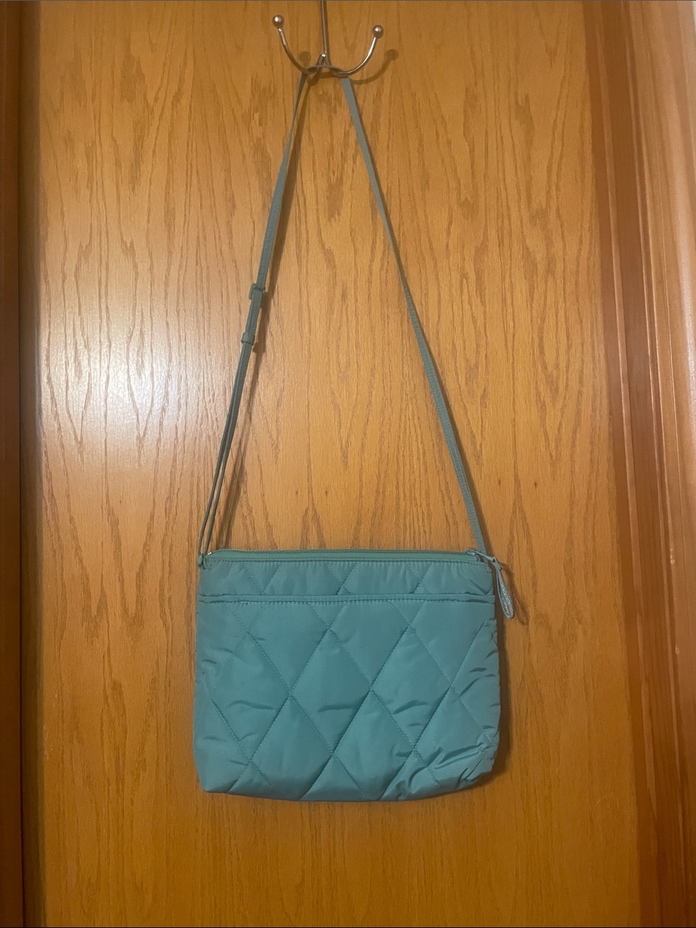 Vera Bradley Ultralight Essentials Crossbody Beryl Green Quilted Nylon